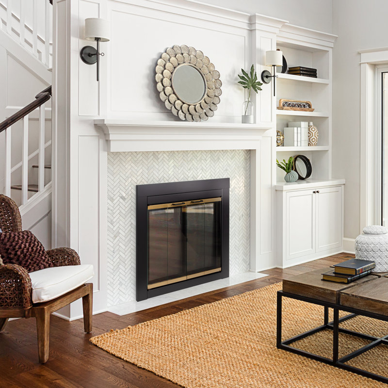 Ebern Designs Ablakat Bifold Style Steel Fireplace Doors & Reviews